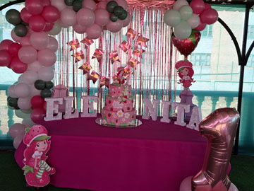 Decoración fiesta infantil para niña de 1 año